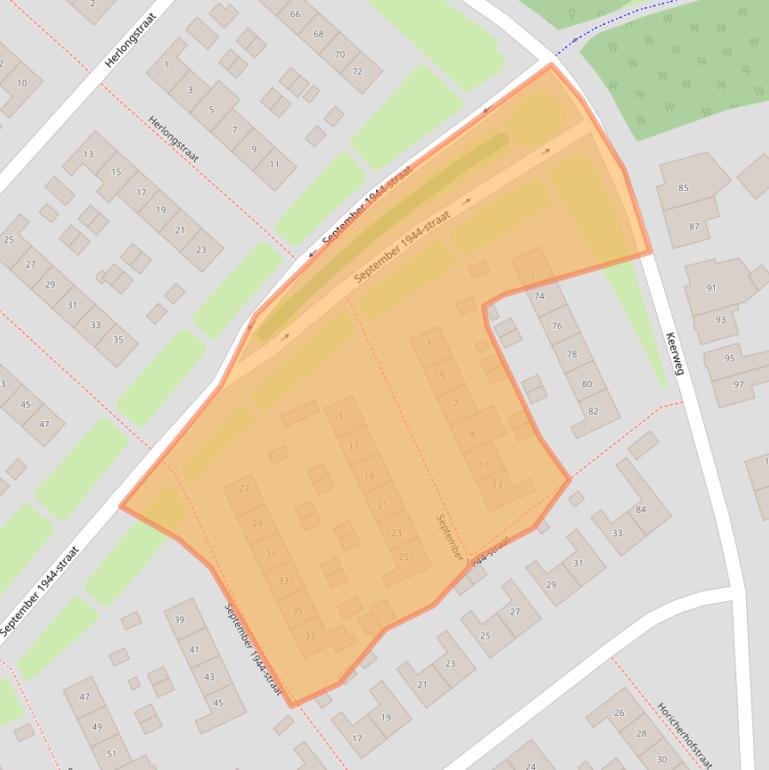 Kaart van postcodegebied 6418AV.