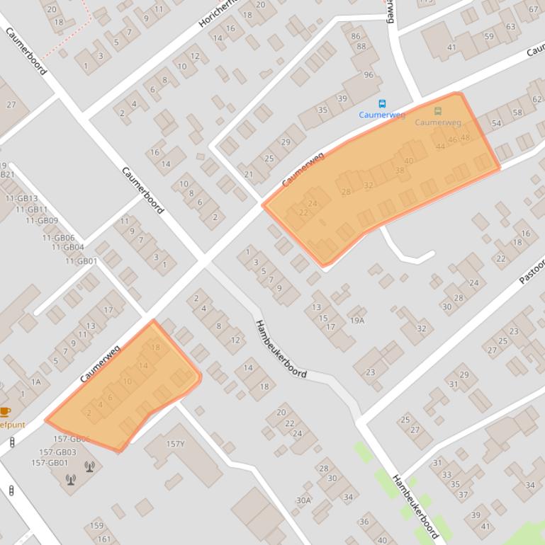 Kaart van postcodegebied 6418BC.