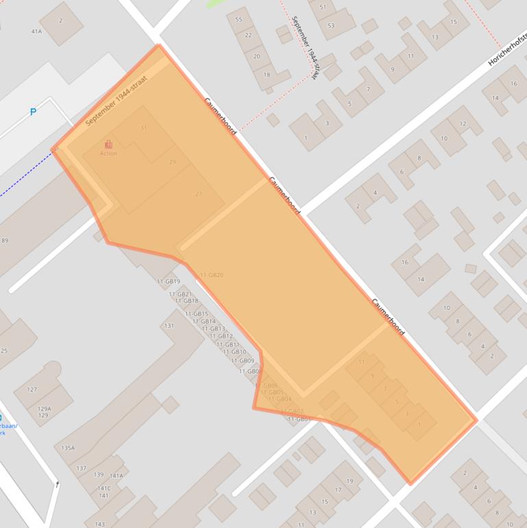 Kaart van postcodegebied 6418BK.