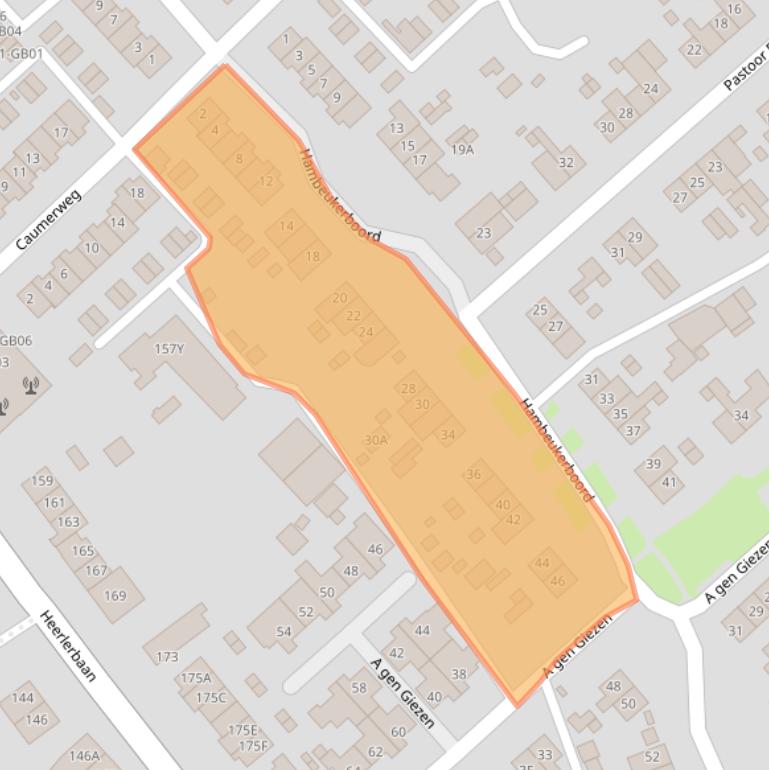 Kaart van postcodegebied 6418BT.