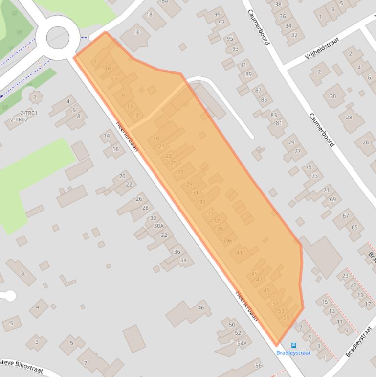 Kaart van postcodegebied 6418CA.