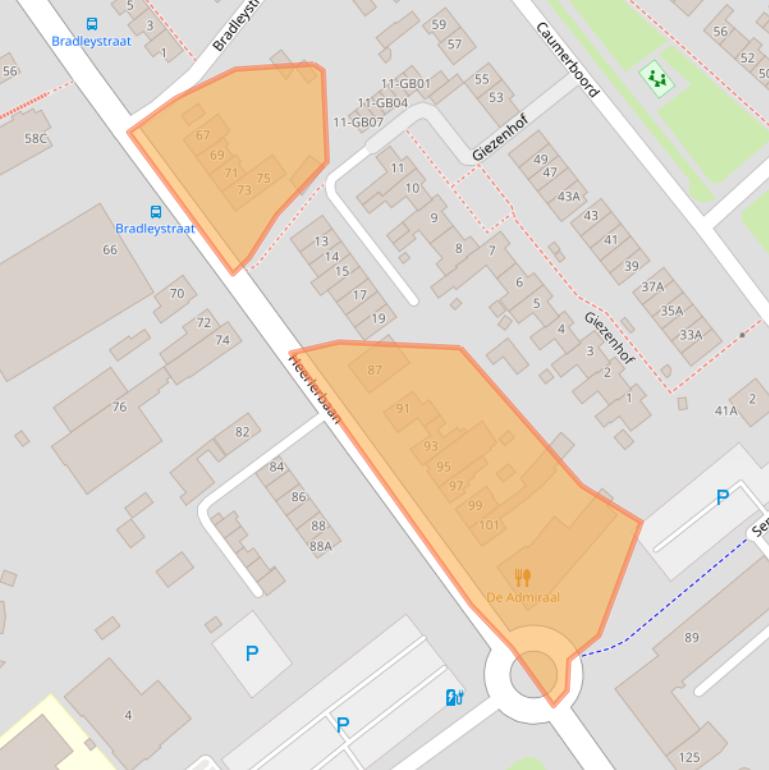 Kaart van postcodegebied 6418CB.