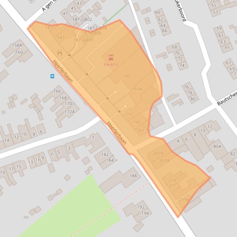 Kaart van postcodegebied 6418CD.