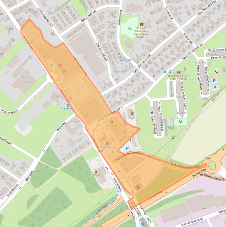 Kaart van postcodegebied 6418CE.