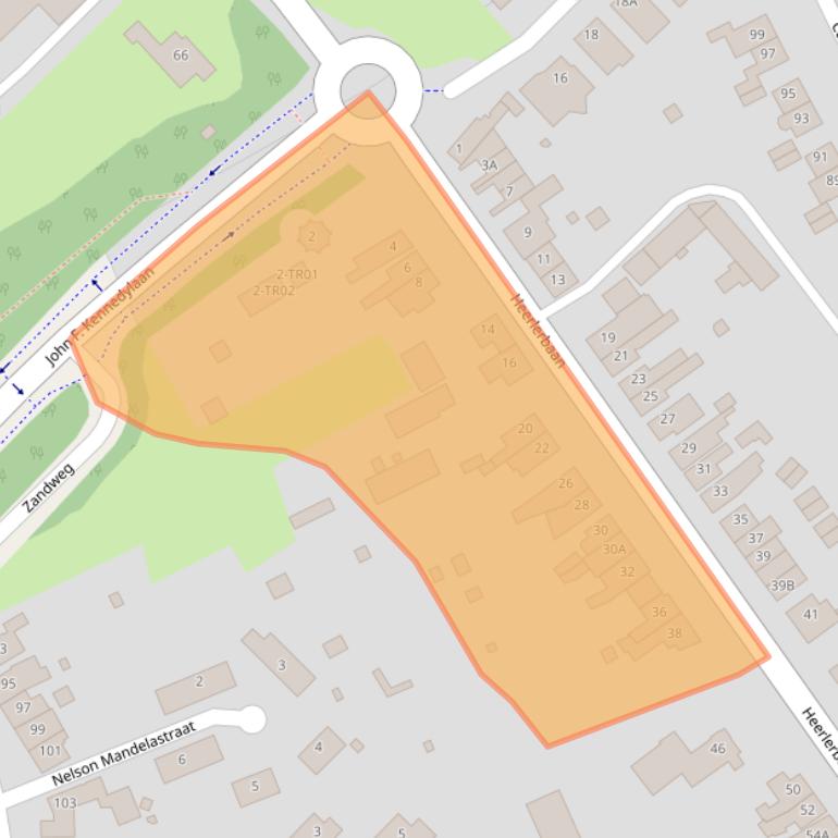 Kaart van postcodegebied 6418CG.