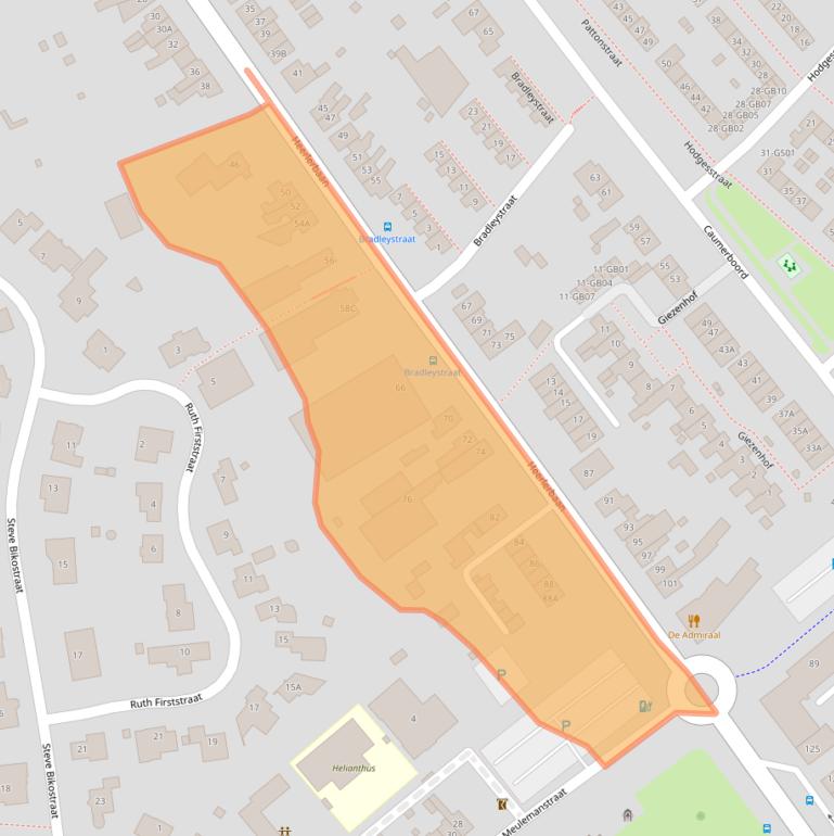 Kaart van postcodegebied 6418CH.