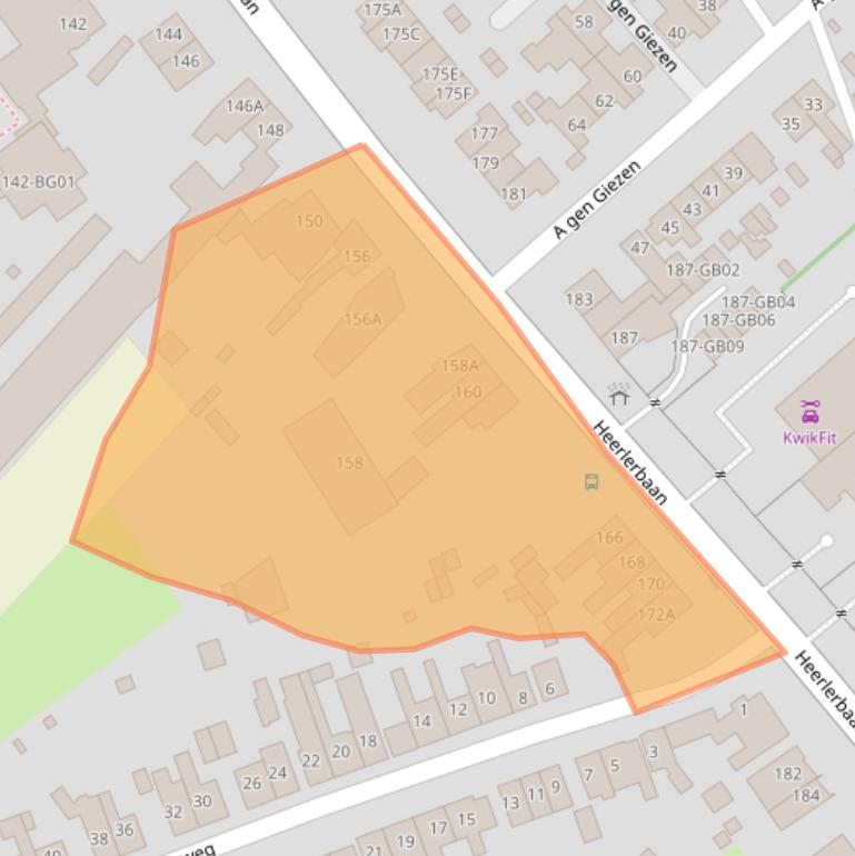 Kaart van postcodegebied 6418CK.