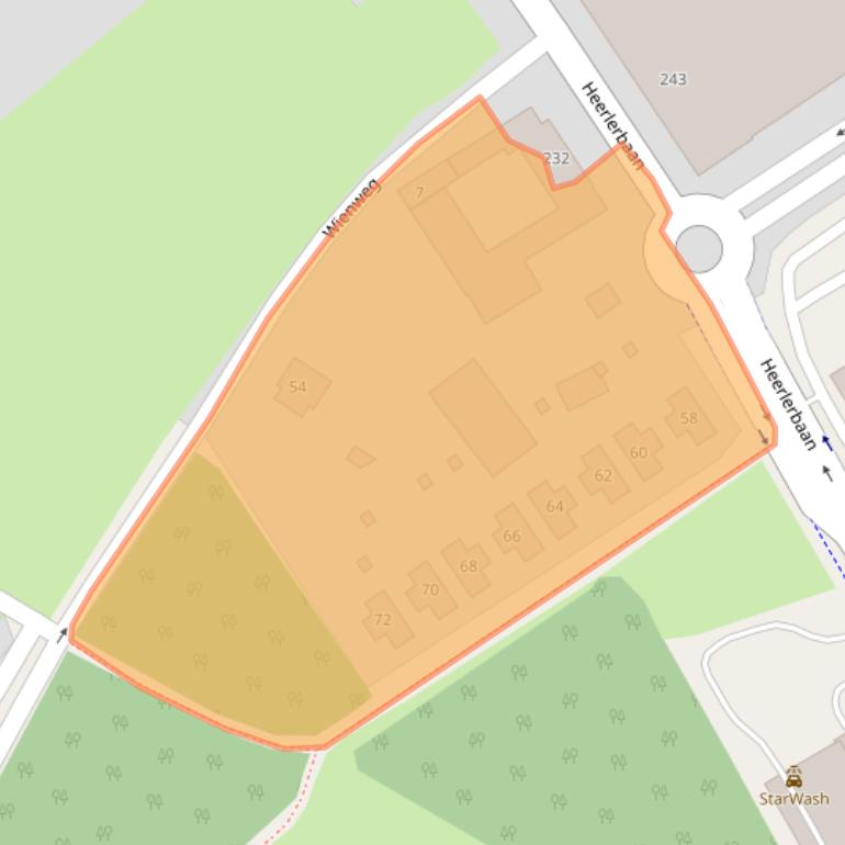 Kaart van postcodegebied 6418CP.