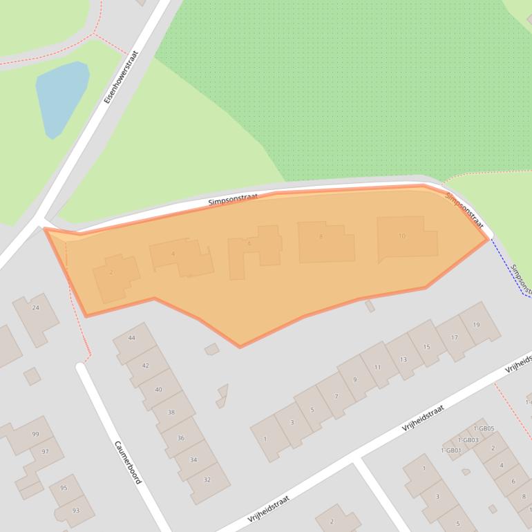 Kaart van postcodegebied 6418CS.