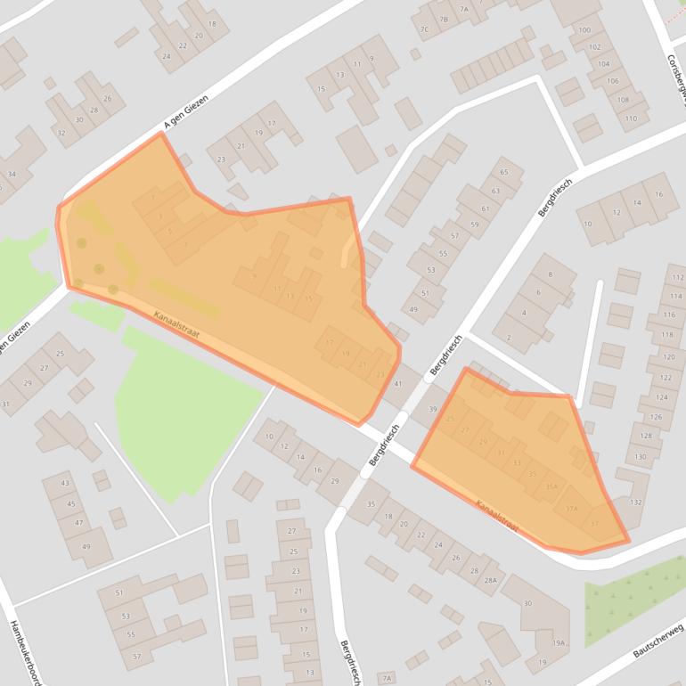 Kaart van postcodegebied 6418EG.