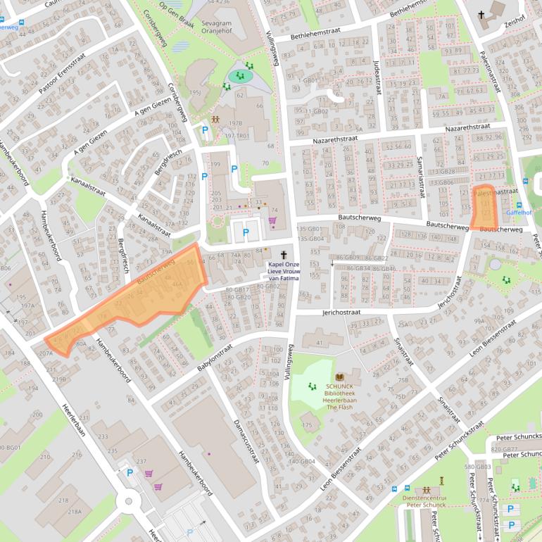 Kaart van postcodegebied 6418EM.