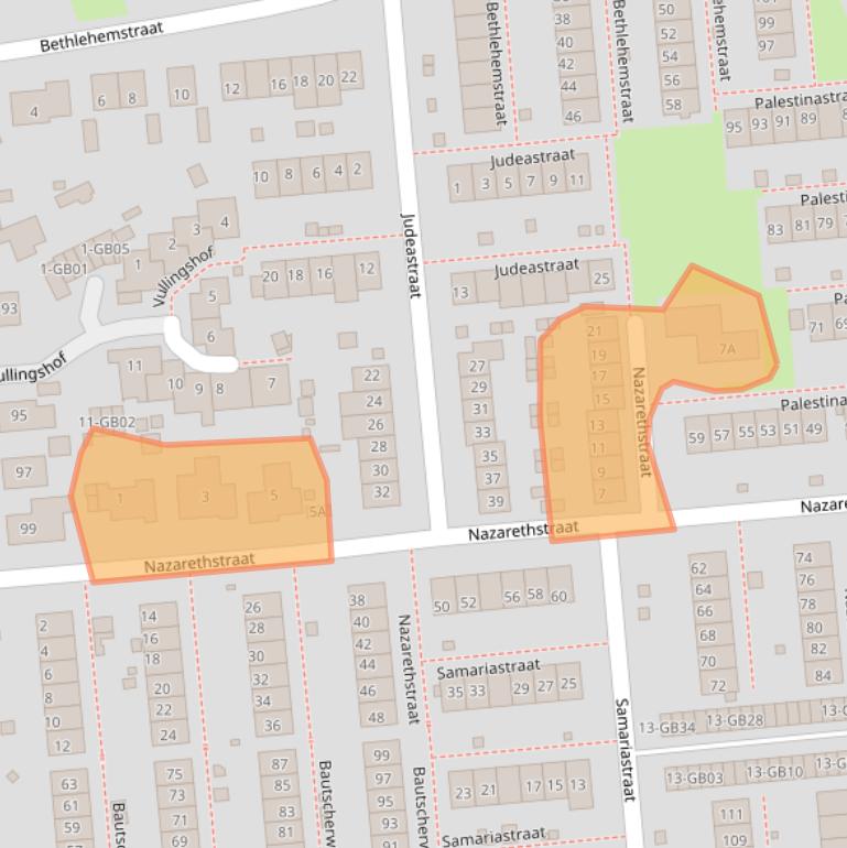Kaart van postcodegebied 6418GC.