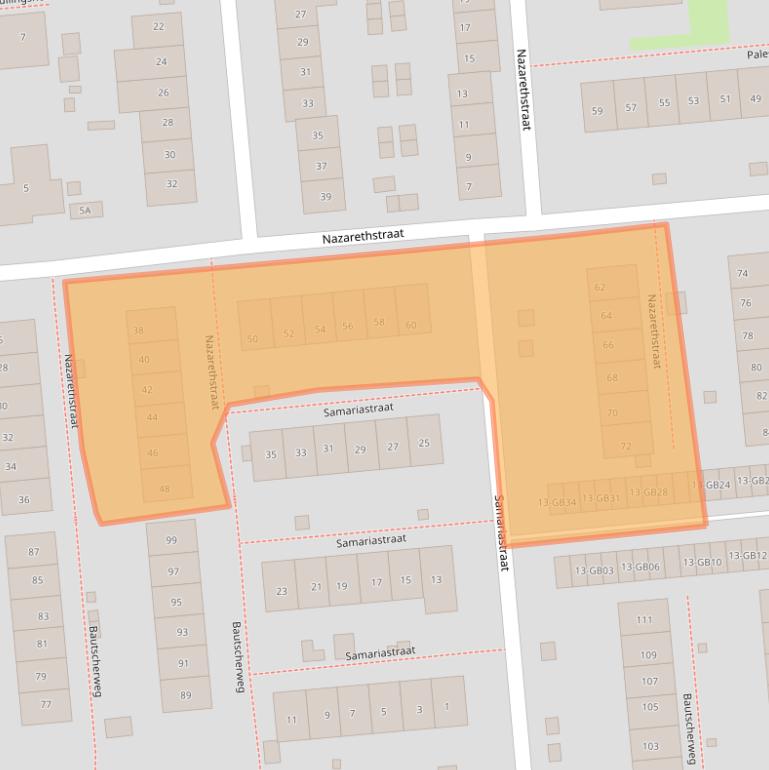 Kaart van postcodegebied 6418GE.