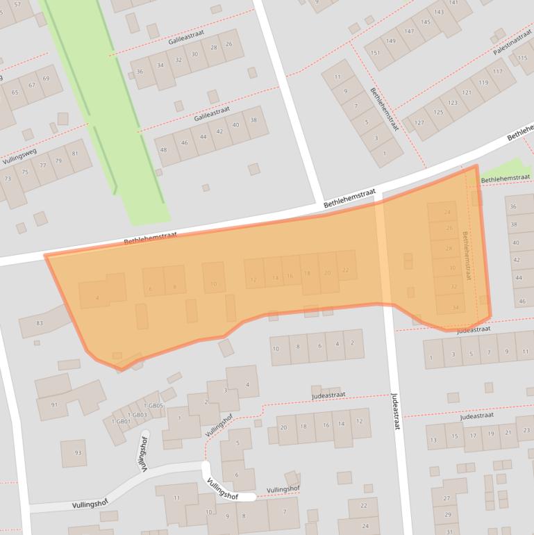 Kaart van postcodegebied 6418GK.