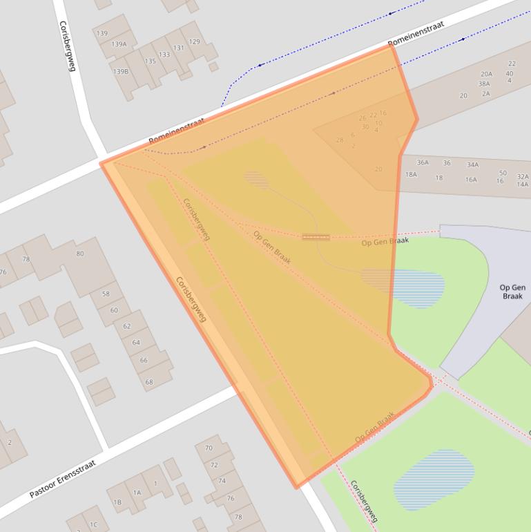 Kaart van postcodegebied 6418GS.