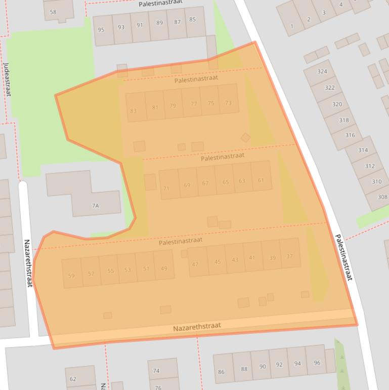 Kaart van postcodegebied 6418HB.