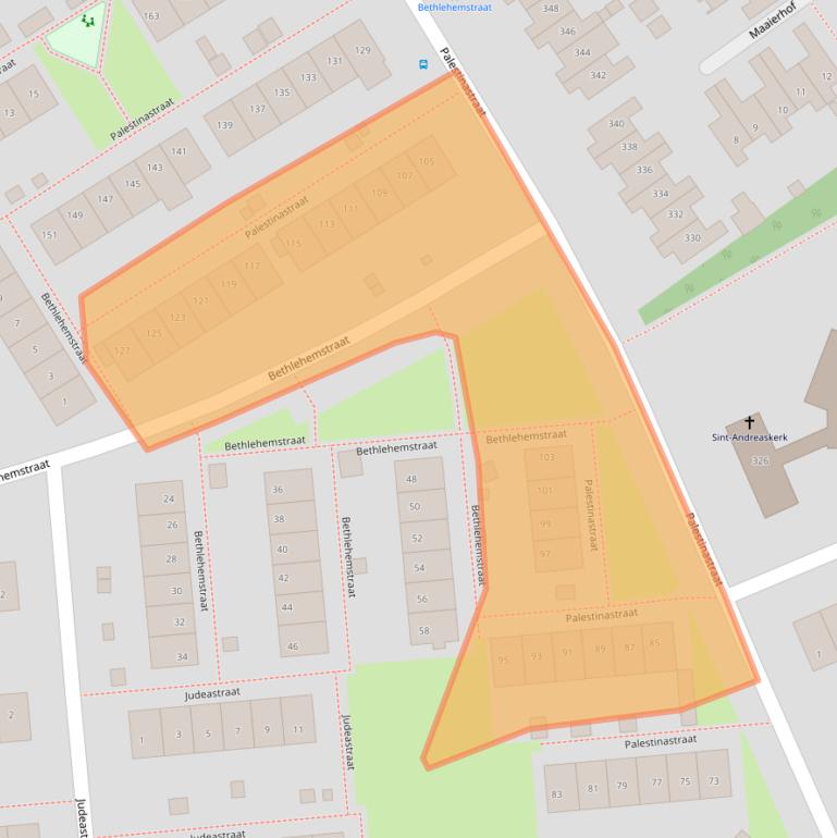 Kaart van postcodegebied 6418HC.