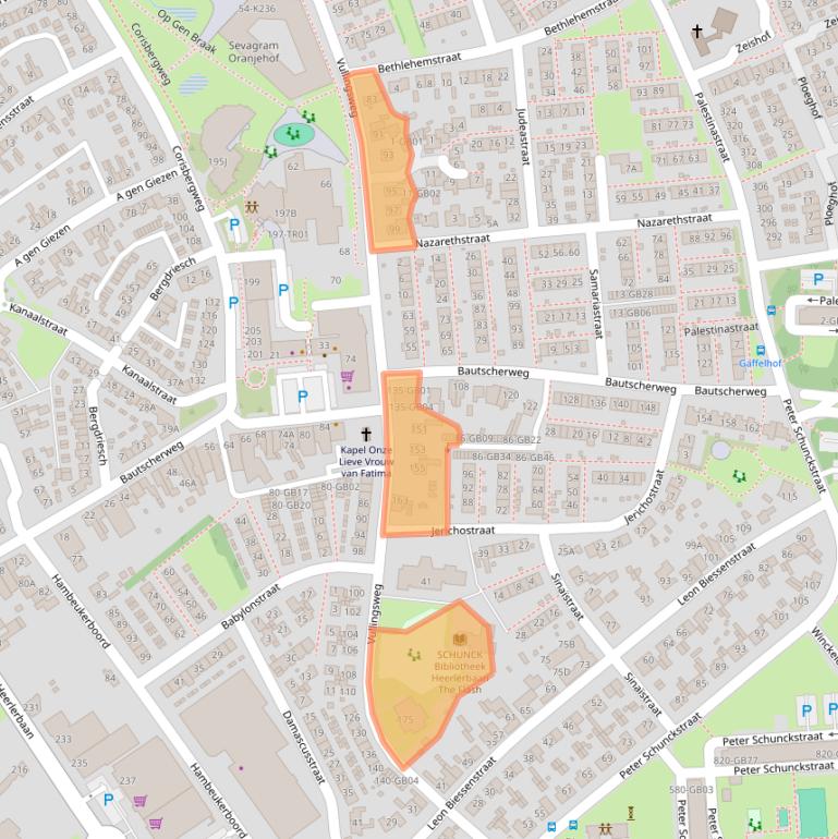 Kaart van postcodegebied 6418HS.