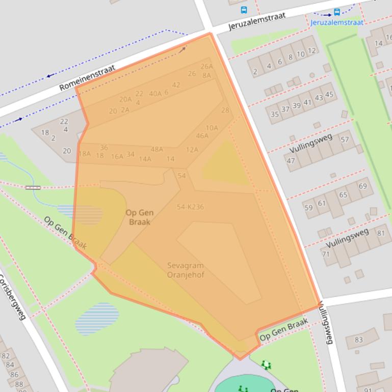 Kaart van postcodegebied 6418HT.