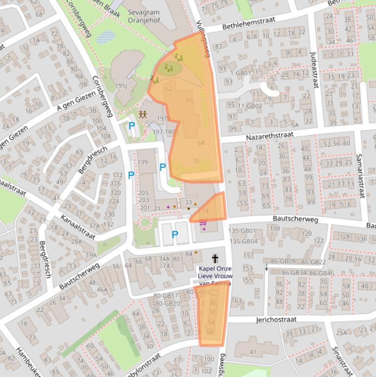 Kaart van postcodegebied 6418HV.