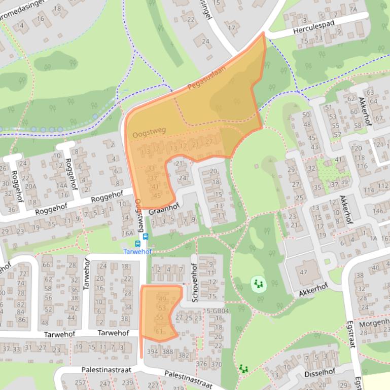 Kaart van postcodegebied 6418JD.