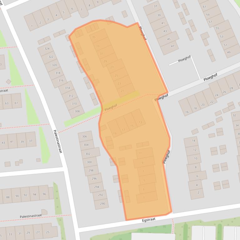 Kaart van postcodegebied 6418JG.