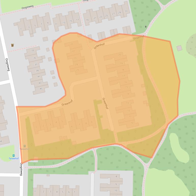 Kaart van postcodegebied 6418JP.