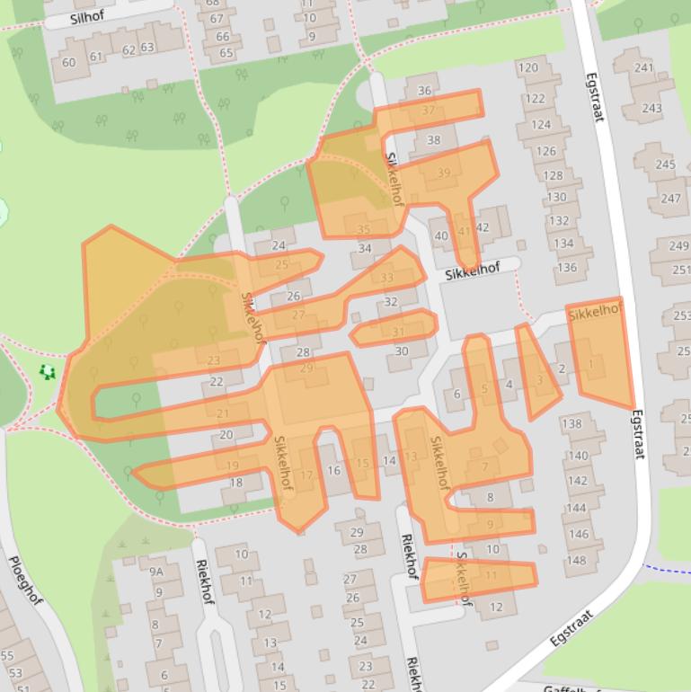 Kaart van postcodegebied 6418JX.