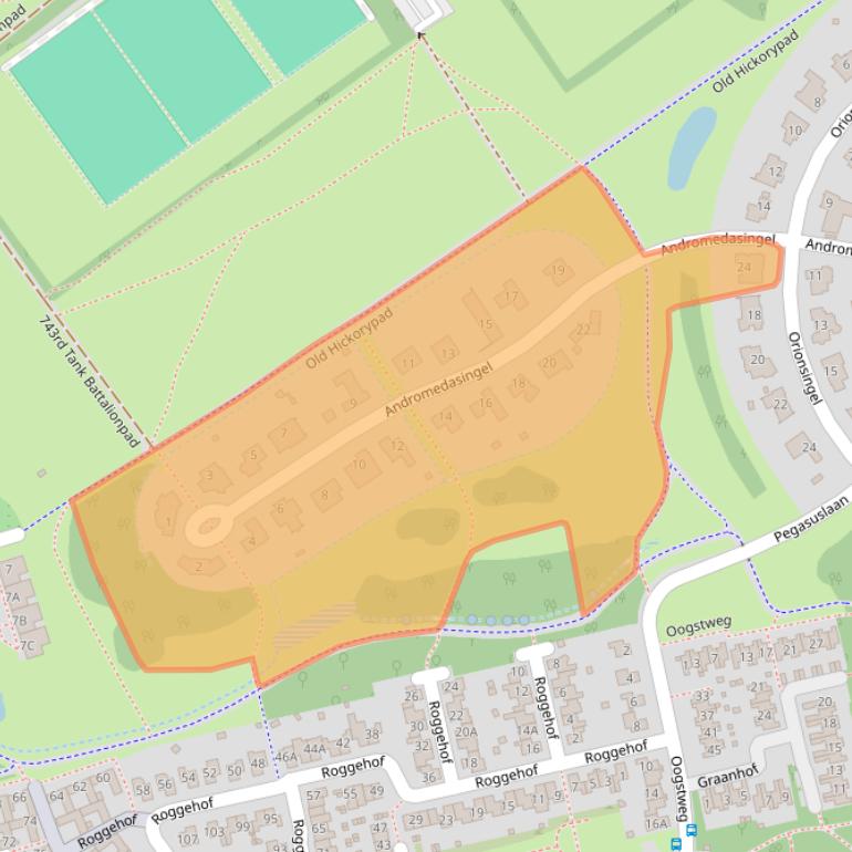 Kaart van postcodegebied 6418KJ.