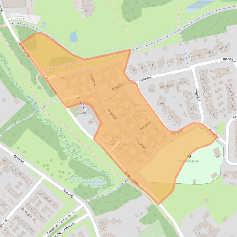 Kaart van postcodegebied 6418KT.