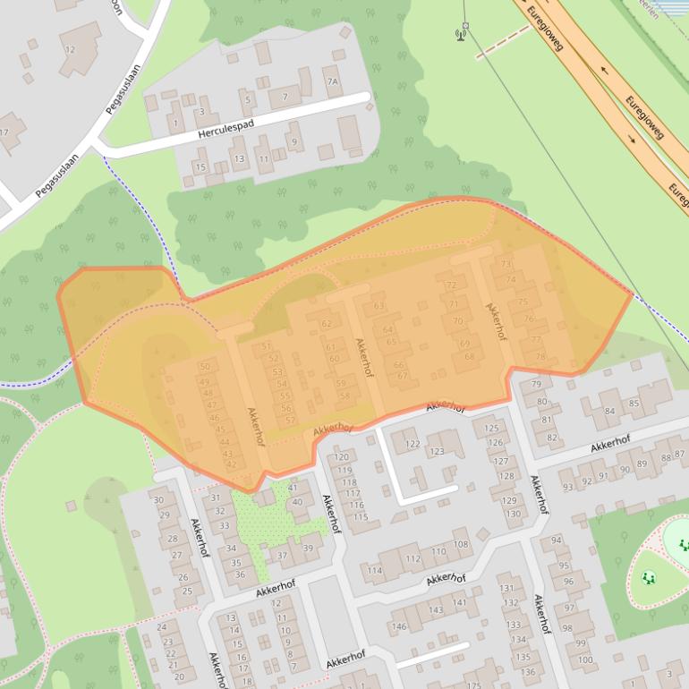 Kaart van postcodegebied 6418KW.