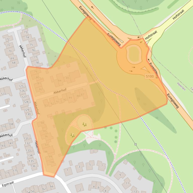 Kaart van postcodegebied 6418KX.