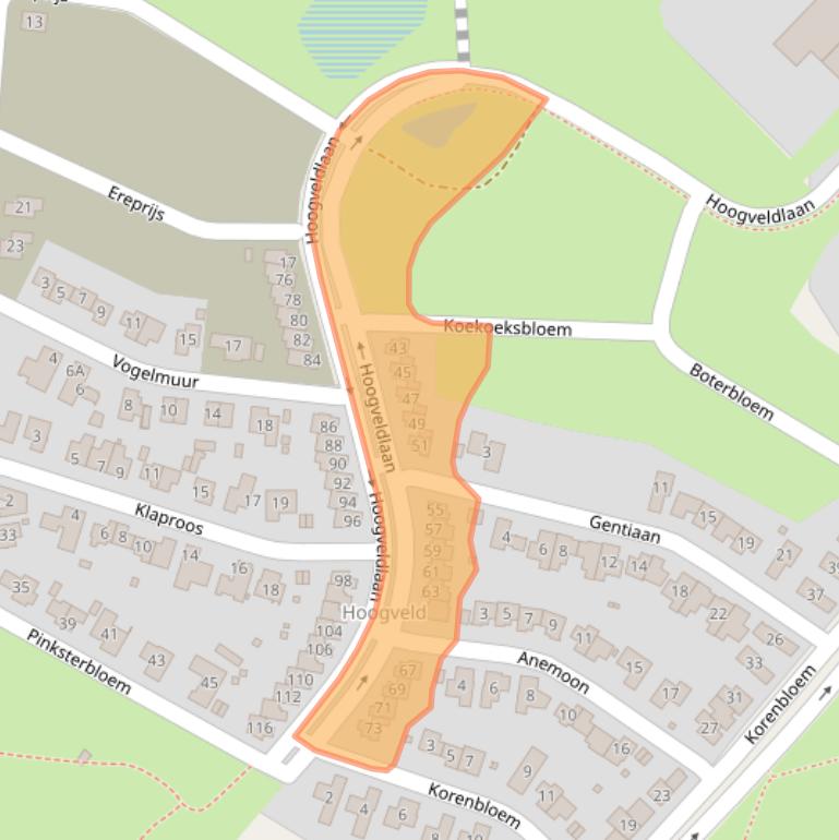 Kaart van postcodegebied 6418NA.