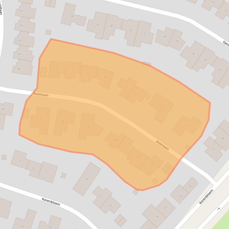 Kaart van postcodegebied 6418NM.