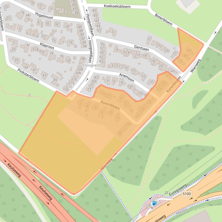 Kaart van postcodegebied 6418NN.