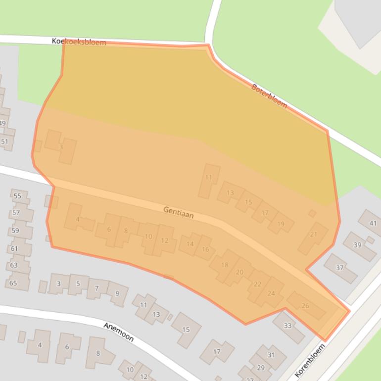 Kaart van postcodegebied 6418NP.