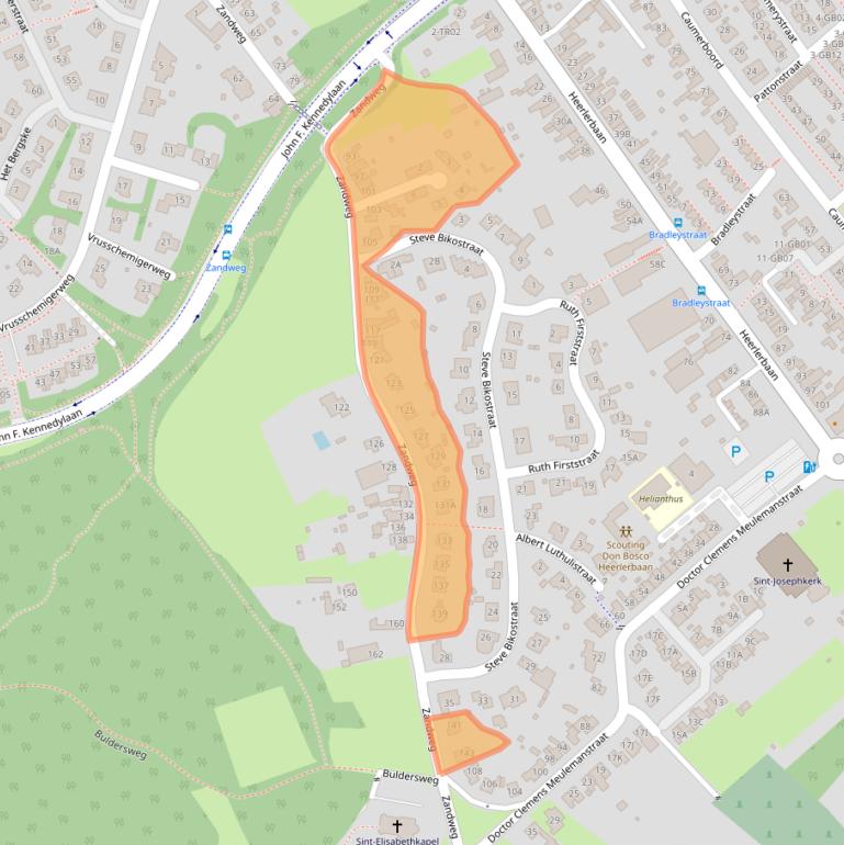 Kaart van postcodegebied 6418PA.