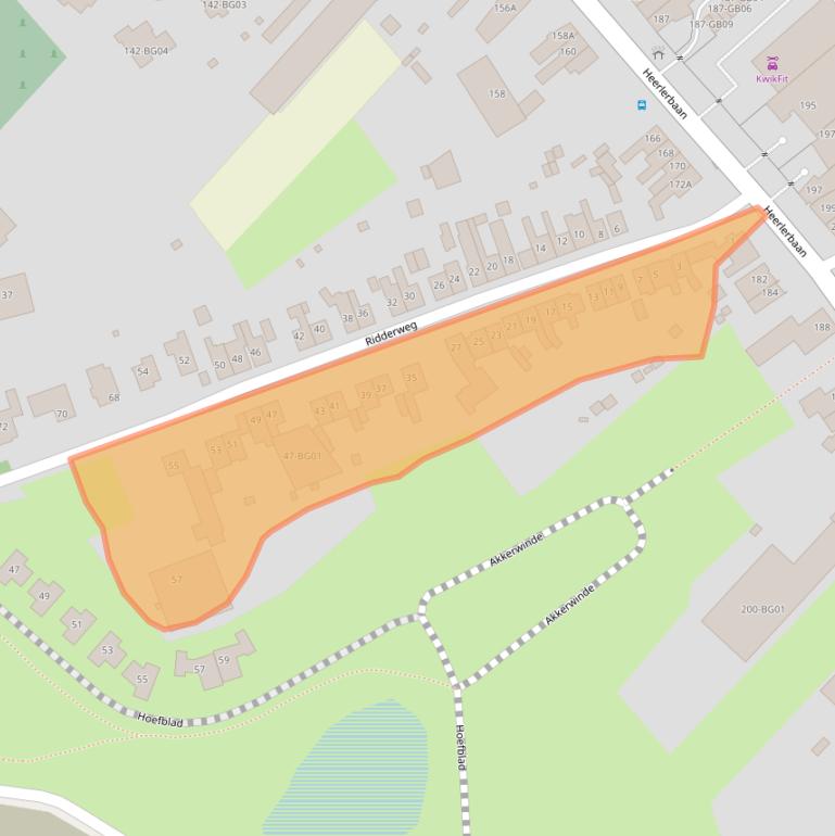 Kaart van postcodegebied 6418PH.