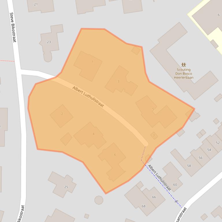 Kaart van postcodegebied 6418PN.