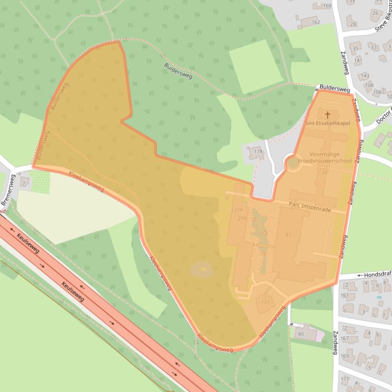 Kaart van postcodegebied 6418PP.