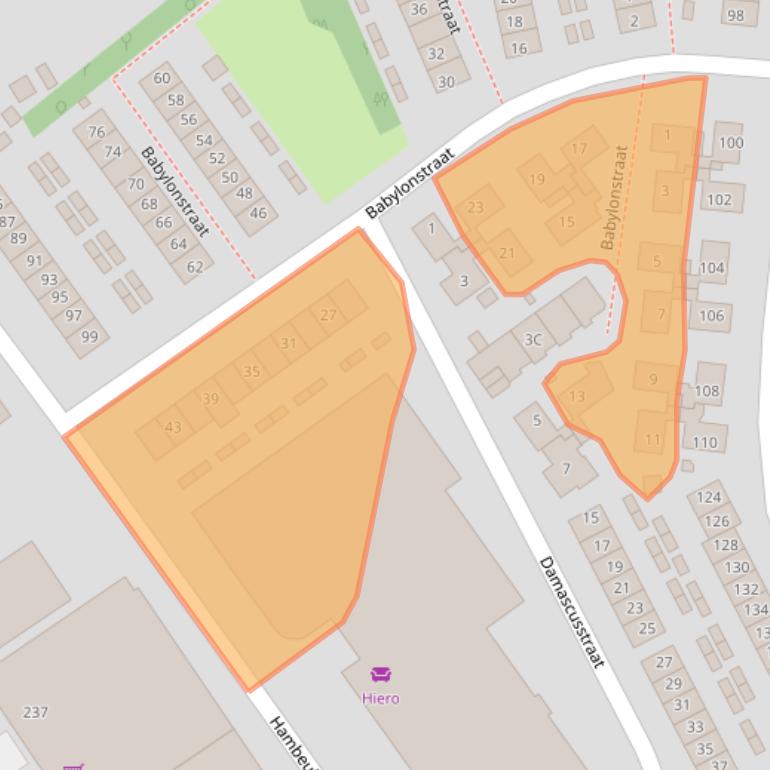 Kaart van postcodegebied 6418TM.