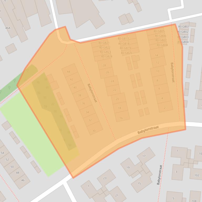 Kaart van postcodegebied 6418TN.