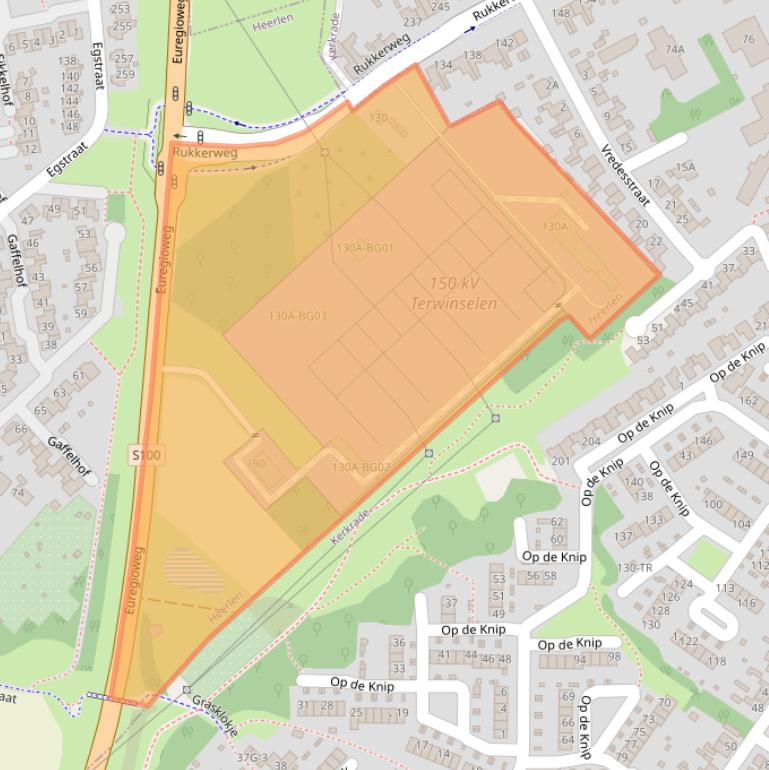 Kaart van postcodegebied 6418TZ.