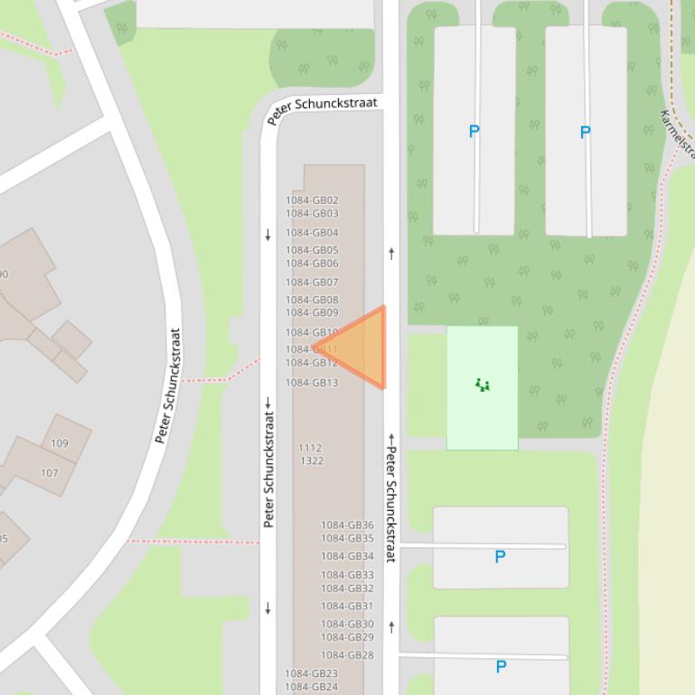 Kaart van postcodegebied 6418VJ.