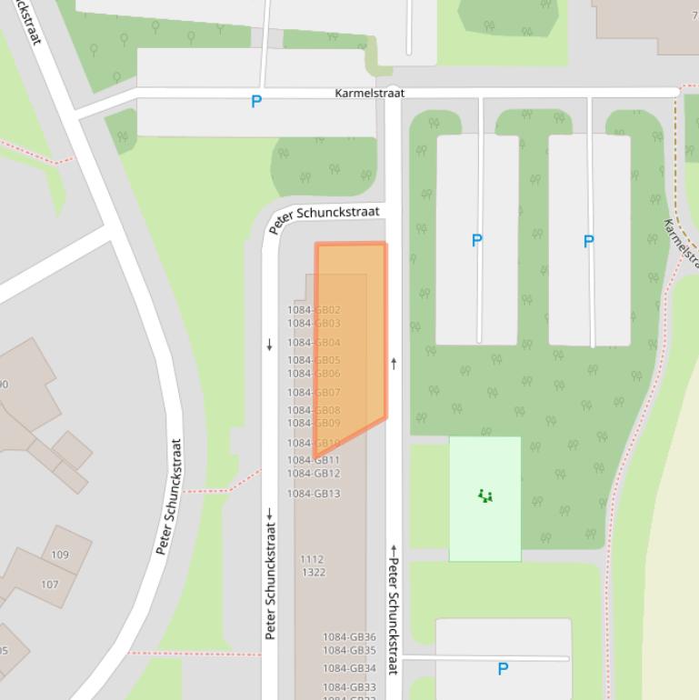 Kaart van postcodegebied 6418VK.