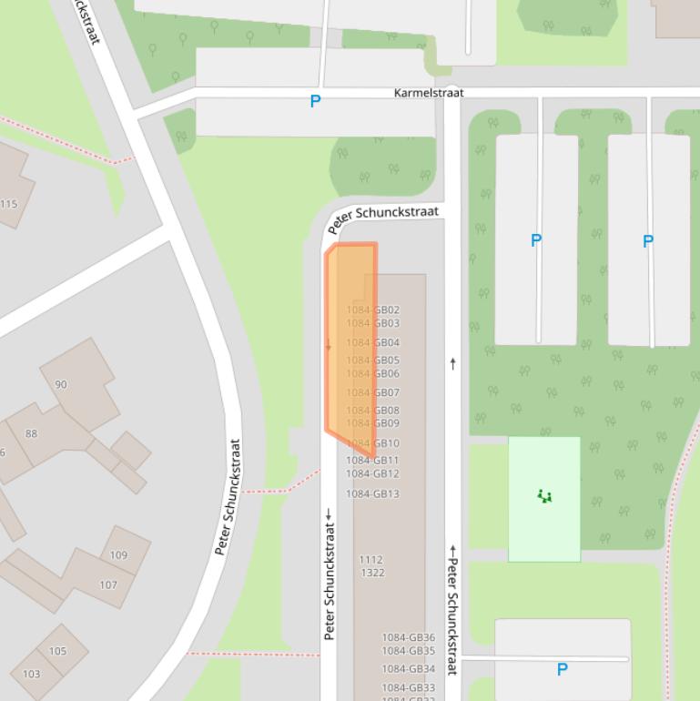 Kaart van postcodegebied 6418VL.