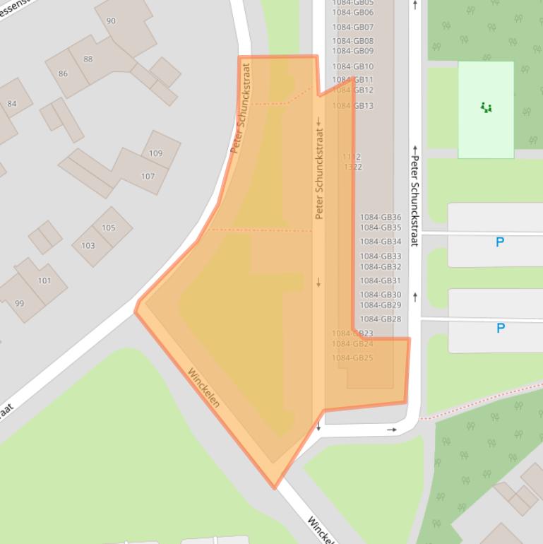 Kaart van postcodegebied 6418VN.