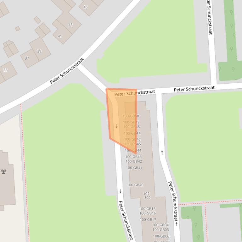 Kaart van postcodegebied 6418XG.