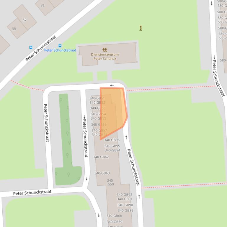 Kaart van postcodegebied 6418XM.