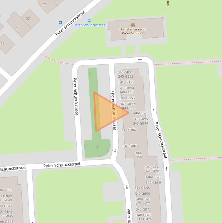 Kaart van postcodegebied 6418XP.